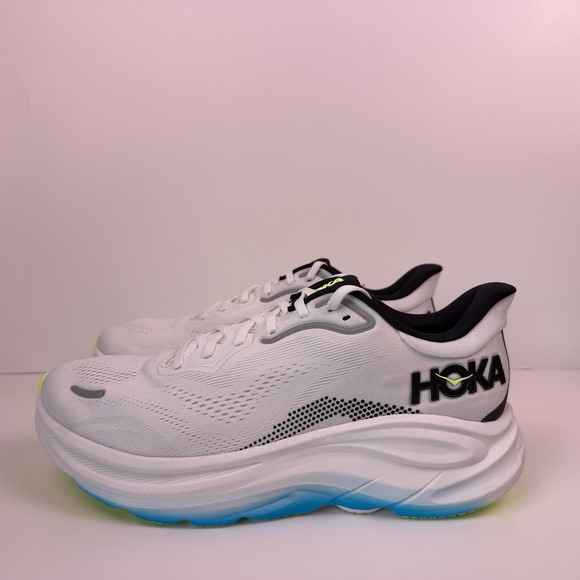 Hoka One One Clifton 11 Running Shoe Men Sz 10 White 1176572/FLCK Sample main image 5